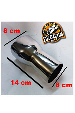 60 mm. Nikelaj Kare Sessiz Egzoz Eksoz Ucu