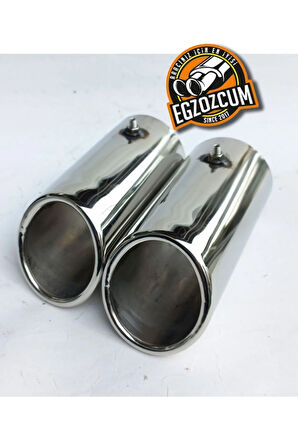 76 Mm. Tekli Somunlu Krom Egzoz Eksoz Ucu Volkswagen Passat Uyumlu 1 Adet