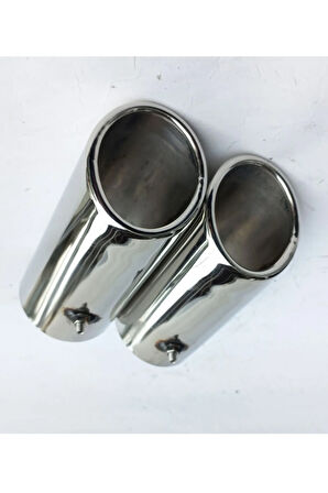 60 mm. passat jetta uyumlu Tekli Somunlu paslanmaz Krom Egzoz Eksoz Ucu 1 Adet