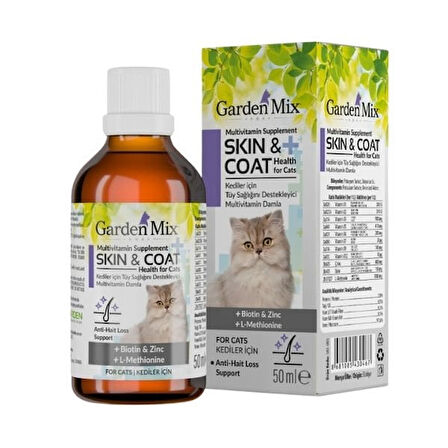 Garden Mix Tüy Sağlığı için Kedi Damlası 50 Ml