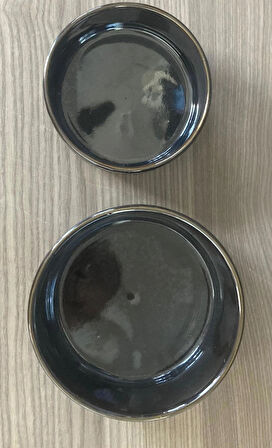 RGSHOMELİFE KEDİ & KÖPEK MAMA KABI SETİ 2'Lİ SET BÜYÜK VE KÜÇÜK PORSELEN