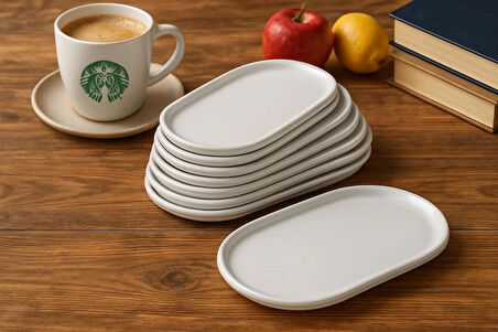 RGS HOMELİFE 4'Lü Seramik Kayık Tabak Seti Sunumluk