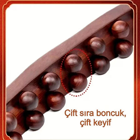 Doğal Ahşap Gua Sha Masaj Aleti 20 Masaj Noktalı Kas Gevşetme ve Çok Yönlü Kullanım