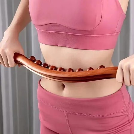 Doğal Ahşap Gua Sha Masaj Aleti 20 Masaj Noktalı Kas Gevşetme ve Çok Yönlü Kullanım