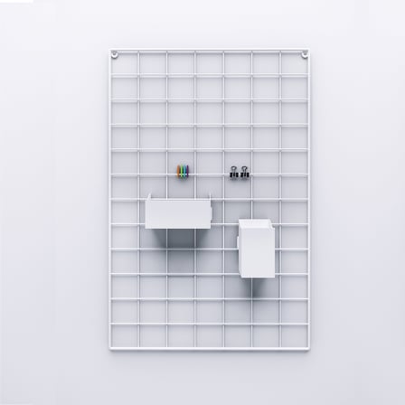 40x60 Full Aksesuarlı Metal Fotoğraf Askısı Tel Pano Beyaz