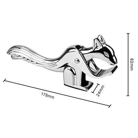 Reis Home Pratik Sincap Şekilli Lüks Metal Badem Ceviz Ve Fındık Kıracağı | Sincap Fındık Ceviz Kırıcı Aleti