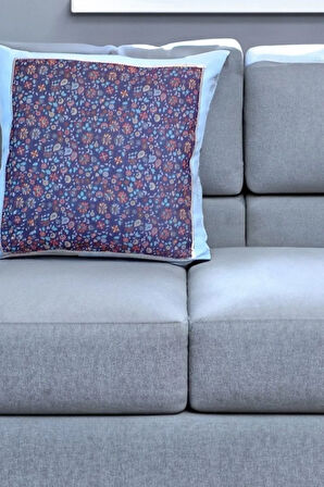 Krem Kırmızı Çiçek Desenli El Yapımı Masa Örtüsü Seti ( Yazma; 2 Adet Kırlent Kılıfı; Runner)