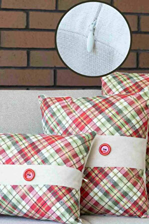 %100 Pamuk ve Polyester Kumaştan Özel Tasarım Masa Örtüsü ve Kırlent Seti