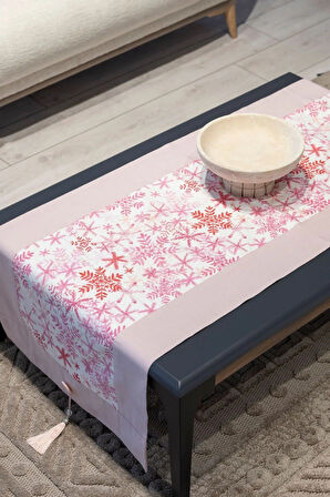 Pamuklu Runner ve Kırlent Kılıfı Seti (1 Adet Runner 55x165 cm; 2 Adet 50x50 cm Kırlent Kılıfı)
