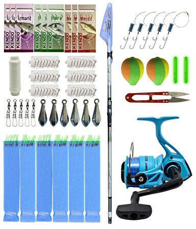 YekOutdoor Okuma Surf Kamışı Olta Seti Okuma Wave Power Tele Surf 4.20 cm 100-200 gr 5 Parça Surf Kamışı&Kendo Ocean Cast 5000 Olta Makinesi