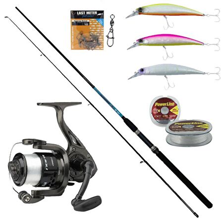 YekOutdoor Spin Seti Okuma G-Power Spin 9' 270cm 7-35 gr 2 Parça Spin Kamışı-Dam Nova 4000 FD 1BB 180M/0.30MM Olta Makinesi