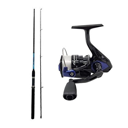 YekOutdoor Spin Olta Seti Okuma G-Power Spin 9' 270cm 7-35 gr 2 Parça Spin Kamışı&Okuma Fin Chaser X FNX-40BL Blue 1BB Olta Makinesi