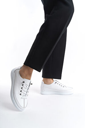 Alçak Taban Hakiki Deri Günlük Ortopedik Taban Kadın Ayakkabı Rh402