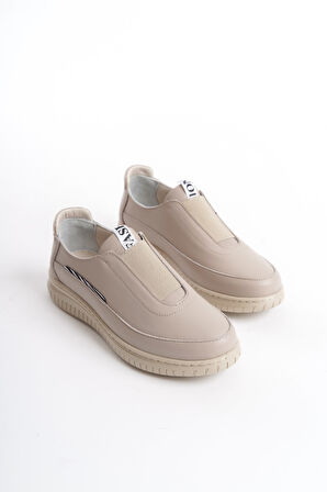 Günlük İçi Dışı Hakiki Deri Ortopedik Taban Lastikli Kadın Ayakkabı Lv4023