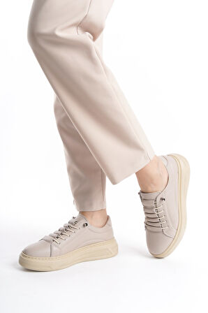 Hakiki Deri Günlük Sneakers Kadın Ayakkabı Lv2023