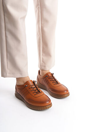 Kadın İçi Dışı Deri Ortopedik Alçak Taban Kadın Ayakkabı Anne Ayakkabı Lv2502