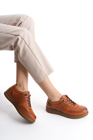 Kadın İçi Dışı Deri Ortopedik Alçak Taban Kadın Ayakkabı Anne Ayakkabı Lv2502