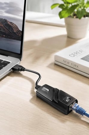 Özel Seri Cihaz İnternet Bağlantı Ethernet Dönüştürücü USB 3.0 Çevirici Adaptörü YD74 Siyah