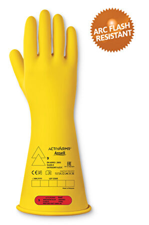 ANSELL ActivArmr Elektrik Koruma Sınıfı 0 - RIG014Y (1000 V) Elektrikçi Eldiveni