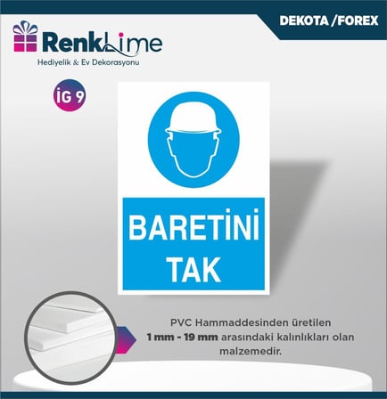 Dekota İkaz Levhası - Baretini Tak