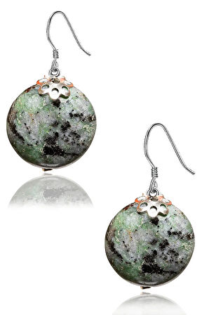 Sertifikalı 1.kalite Yeşim Taşı Doğal Taş Küpe (MEKSİKA)