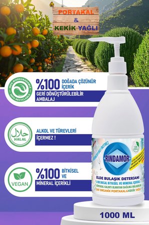  Doğal Bi̇Tki̇Sel Elde Bulaşik Deterjani 2 X 1000 Ml