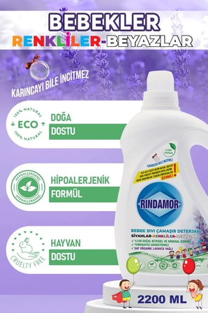  Doğal Bi̇Tki̇Sel Bebek Çamaşir Deterjani Organi̇K Lavanta Yağli-Leke Çikarici Seti̇