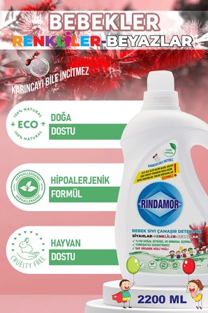  Doğal Bi̇Tki̇Sel Bebek Çamaşir Deterjani Seti̇-Organi̇K Ni̇Oli̇ Yağli-Kendi̇Nden Yumuşaticili