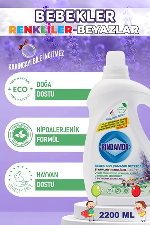  Doğal Bi̇Tki̇Sel Bebek Sivi Çamaşir Deterjani Seti̇-Organi̇K Lavanta Yağli-Kendi̇Nden Yumuşaticili