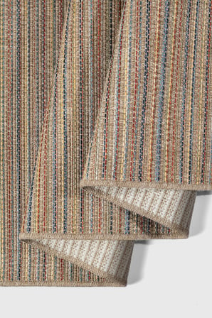 Rio Serisi 7885A Modern Sisal Dokuma Renkli Çizgili Halı - İskandinav Tarz Hasır Kilim - Antialerjik Leke Tutmaz