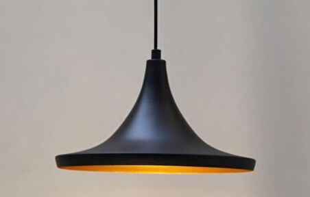 RİOLİGHT SİYAH İÇİ SARI METAL SARKIT ÇAP: 36 CM