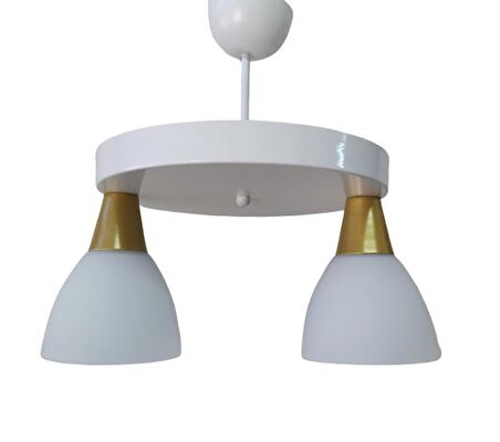 RİOLİGHT MODERN İKİLİ OPAL CAMLI SARKIT ÇAP: 30 CM