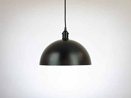 RİOLİGHT RETRO SİYAH İÇİ BEYAZ TEKLİ METAL SARKIT AVİZE ÇAP: 30CM