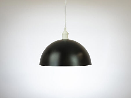 RİOLİGHT RETRO SİYAH İÇİ BEYAZ TEKLİ METAL SARKIT ÇAP: 40CM