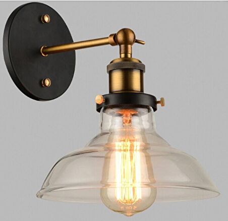 Riolight retro mafsalı cam eskitme aplik 23cm