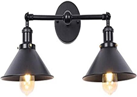 RİOLİGHT RETRO İKİLİ SİYAH BAŞLIK METAL APLİK