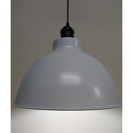 RİOLİGHT RETRO BEYAZ İÇİ BEYAZ TEKLİ METAL SARKIT AVİZE ÇAP: 33CM
