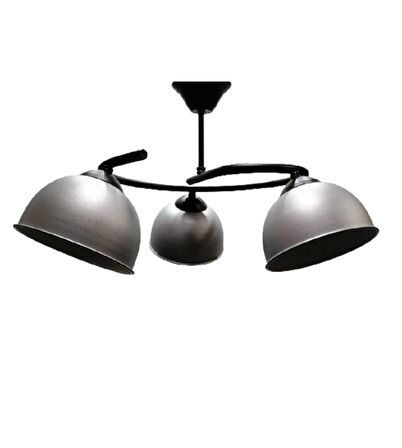 RİOLİGHT MODERN ÜÇLÜ GRİ BAŞLIK METAL SARKIT AVİZE