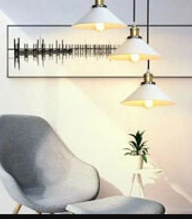 RİOLİGHT RETRO ÜÇLÜ METAL SARKIT AVİZE TABAN ÇAPI: 30CM