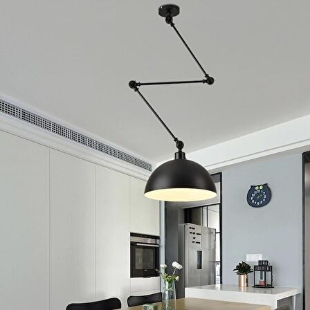 RİOLİGHT MODERN ÜÇ MAFSALLI AKROBAT METAL MASA ÜSTÜ SARKIT AVİZE ŞAPKA ÇAPI:30CM
