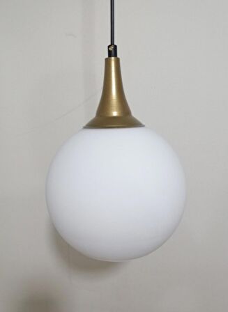 RİOLİGHT RETRO,RUSTİK ODA,KOLİDOR, CAFE İÇİN ESKİTME AKSESUARLI OPAL CAM TEKLİ SARKIT AVİZE ÇAP:20CM