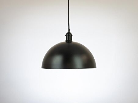 RİOLİGHT RETRO,RUSTİK,VİNTAGE MUTFAK,ODA,SALON,CAFE İÇİN SİYAH TEKLİ METAL SARKIT AVİZE ÇAP:30CM