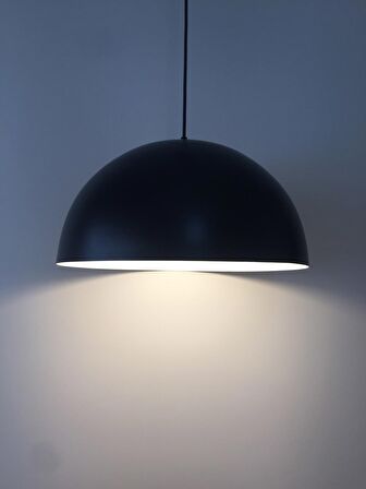 RİOLİGHT SİYAH İÇİ BEYAZ METAL SARKIT ÇAP: 40 CM