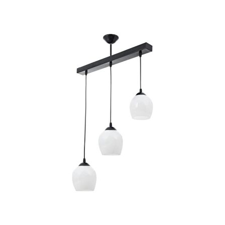 RİOLİGHT RETRO,RUSTİK OPAL CAMLI SIRALI MASA ÜSTÜ SARKIT AVİZE UZUNLUK:60CM