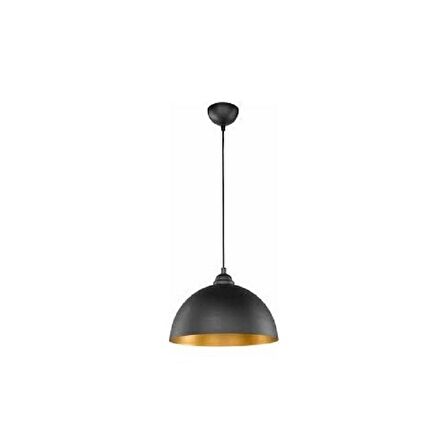 RİOLİGHT RETRO,RUSTİK MUTFAK,ODA,CAFELER İÇİN SİYAH TEKLİ METAL SARKIT AVİZE ÇAP:30CM