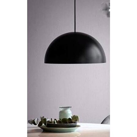 RİOLİGHT RETRO,RUSTİK SİYAH TEKLİ METAL SARKIT AVİZE ÇAP:30CM