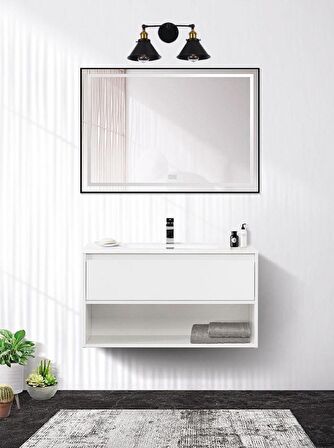RİOLİGHT RETRO,RUSTİK,VİNTAGE ESKİTME DUYLU MAFSALLI HAREKETLİ BAŞLIK AYNA ÜSTÜ METAL DUVAR APLİK