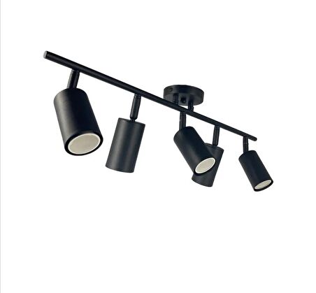 RİOLİGHT LED SPOT,LED AVİZE SİYAH METAL GÖVDE 5XGU10 DUYLU 5W 2700K 360 DERECE HAREKETLİ BAŞLIK SPOT