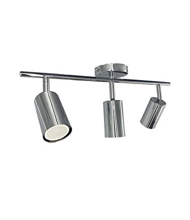 RİOLİGHT LED 1 SPOT,LED AVİZE KROM GÖVDE 3XGU10 DUYLU 5W 2700K 360 DERECE HAREKETLİ BAŞLIK SPOT