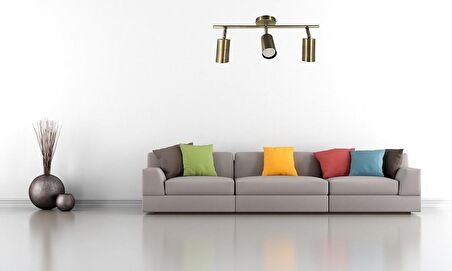 RİOLİGHT LED 1 SPOT,LED AVİZE ESKİTME GÖVDE 3XGU10 DUYLU 5W 2700K 360 DERECE HAREKETLİ BAŞLIK SPOT
